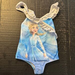 Disney Blue and White Kids Swim One Piece